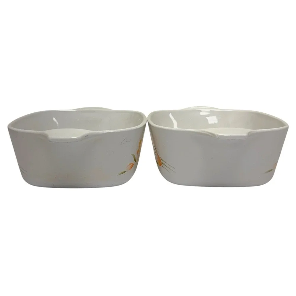 Vintage 80s-90s Corning Ware Floral P-43-B 700mL Casserole Dish Lot‎ Of 2